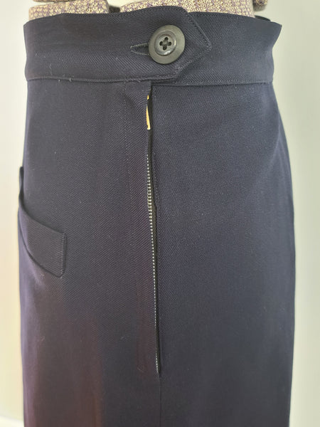 WAVES Blue Officer's Uniform: Jacket & Skirt (Josephine Mischka) <br> (B-35" W-24" H-35")