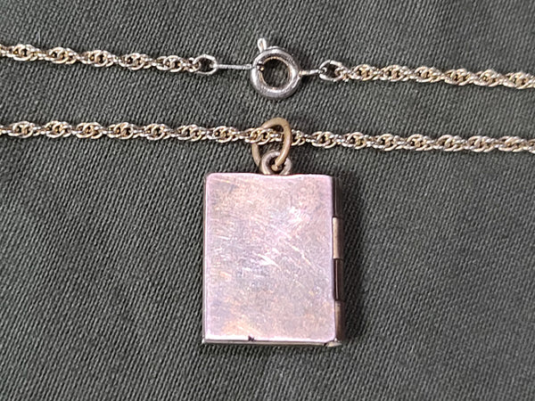 Army Air Corps Book-Shaped Locket Necklace