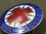 American Red Cross Production Corps Pin Sterling BBCO