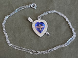 Air Corps Rhinestone Heart Necklace