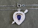 Air Corps Rhinestone Heart Necklace