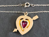 Army Rhinestone Heart Necklace
