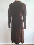 Brown Velvet Dress <br>(B-37" W-27" H-34")