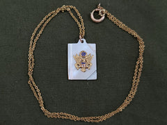 Army Sweetheart Necklace Mother of Pearl