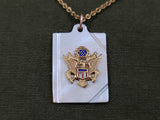 Army Sweetheart Necklace Mother of Pearl