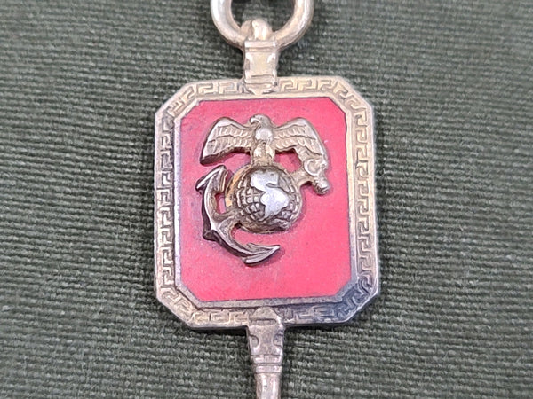 Red Marine Corps EGA Sterling Pin