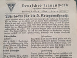 Deutsches Frauenwerk Christmas Recipes Leaflet