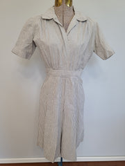 Navy WAVES Seersucker Work Uniform Dress <br> (B-35" W-25" H-32")