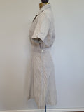 Navy WAVES Seersucker Work Uniform Dress <br> (B-35" W-25" H-32")
