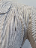 Navy WAVES Seersucker Work Uniform Dress <br> (B-35" W-25" H-32")