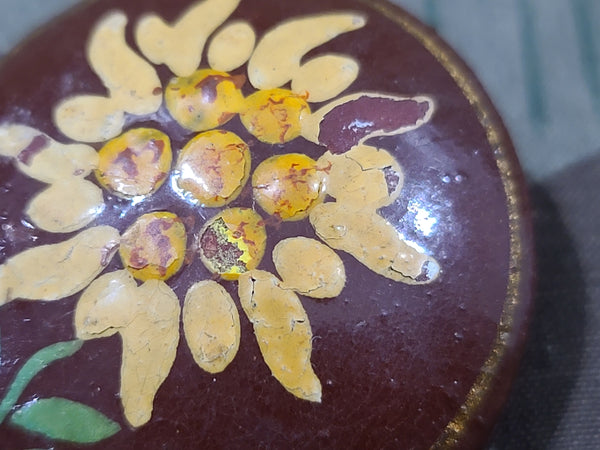 Wooden Handpainted Edelweiss Pin