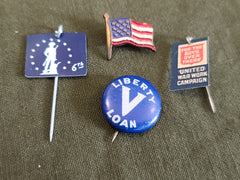 Lot of WWI and WWII Loan Pins