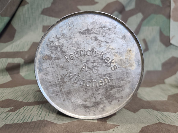 6 "Reproduction" Nazi Christmas Ornaments in a Pre-war Keks Cookie Tin