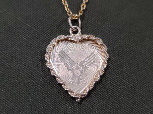 Army Air Corps Heart Necklace