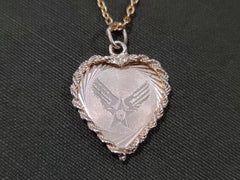 Army Air Corps Heart Necklace