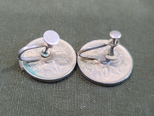 1940s Canadian Coin Earrings