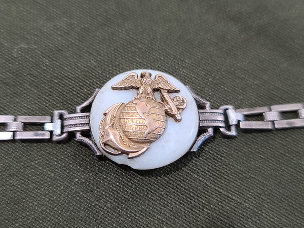Marine Corps Necklace and Bracelet Set Sterling