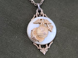 Marine Corps Necklace and Bracelet Set Sterling