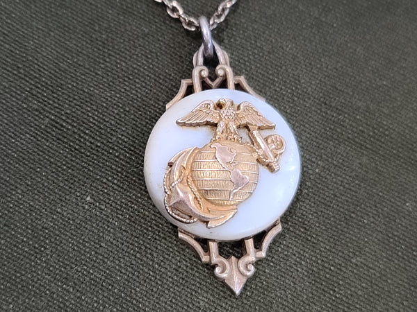 Marine Corps Necklace and Bracelet Set Sterling