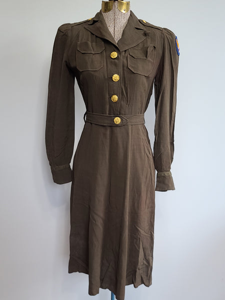 Army Nurse OD Off-Duty Dress <br> (B-35" W-26" H-35")