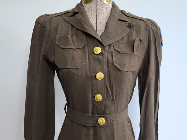Army Nurse OD Off-Duty Dress <br> (B-35" W-26" H-35")