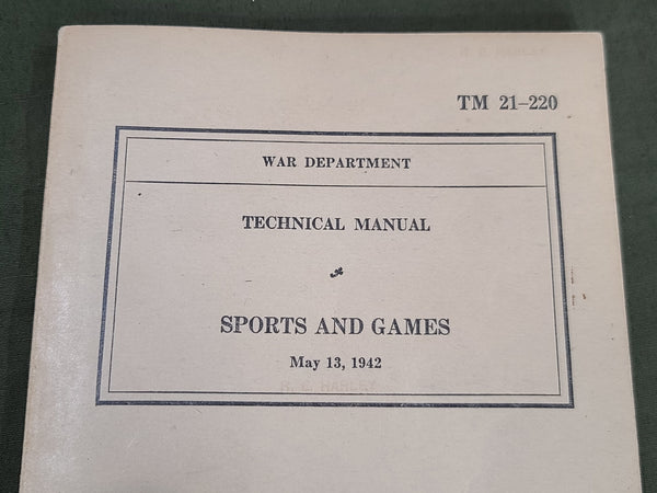 US Manual Sports and Games 1942 TM 21-220