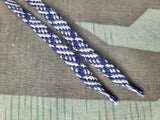 Blue Pattern Shoelaces 40cm 16in.