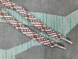 Brown Pattern Shoelaces 40cm 16in.