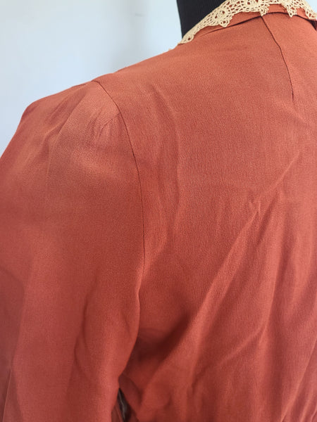 Burnt Orange Dress <br> (B-36" W-26" H-36")