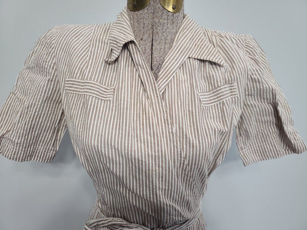 ANC Seersucker Hospital Dress <br> (B-34" W-24" H-34")