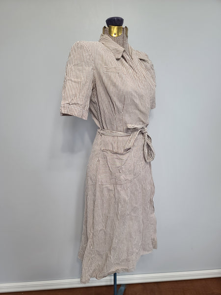 ANC Seersucker Hospital Dress <br> (B-34" W-24" H-34")