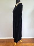 German Black Velvet Dress <br> (B-36" W-32" H-40")