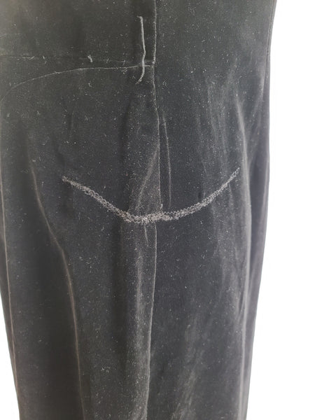 German Black Velvet Dress <br> (B-36" W-32" H-40")