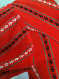 German Red Print Dirndl Dress <br> (B-34" W-29" H-44")