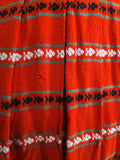 German Red Print Dirndl Dress <br> (B-34" W-29" H-44")