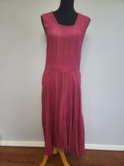 German Handmade Pink Sleeveless Dress DRP Zipper <br> (B-36" W-31" H-43")