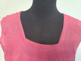 German Handmade Pink Sleeveless Dress DRP Zipper <br> (B-36" W-31" H-43")