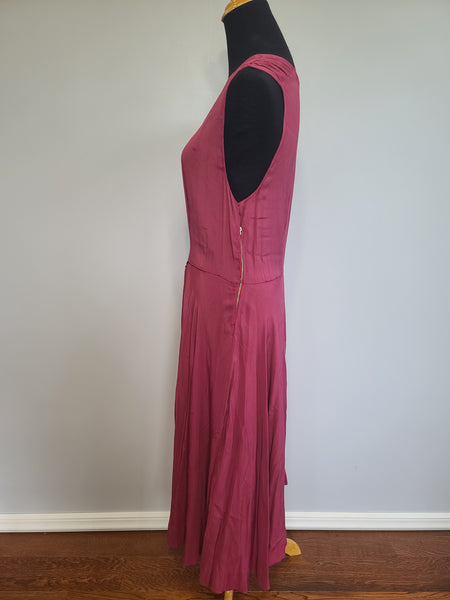 German Handmade Pink Sleeveless Dress DRP Zipper <br> (B-36" W-31" H-43")