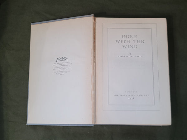Gone With The Wind by Margaret Mitchell 1938 Book
