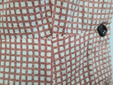 White and Brown Button Down Dress <br> (B-41" W-30" H-37")