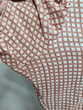 White and Brown Button Down Dress <br> (B-41" W-30" H-37")