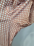 White and Brown Button Down Dress <br> (B-41" W-30" H-37")