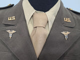 Army Nurse Uniform Grouping: Jacket, Skirt, Hat, Blouse, Tie <br> (B-35" W-25.75" H-36")