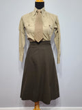 Army Nurse Uniform Grouping: Jacket, Skirt, Hat, Blouse, Tie <br> (B-35" W-25.75" H-36")