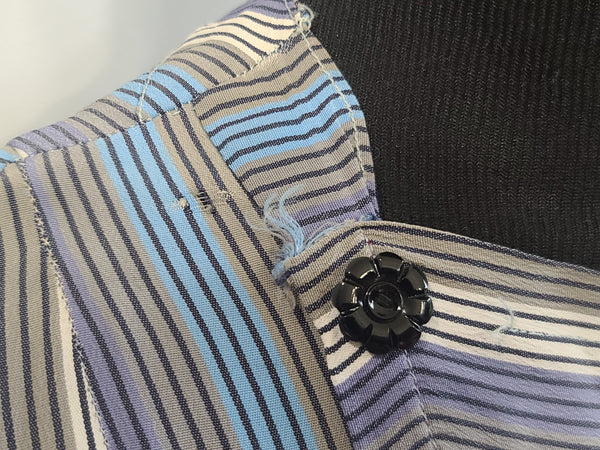 Blue Stripe Long Sleeve Dress <br> (B-38" W-30" H-38")