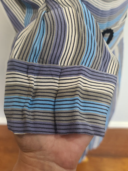 Blue Stripe Long Sleeve Dress <br> (B-38" W-30" H-38")