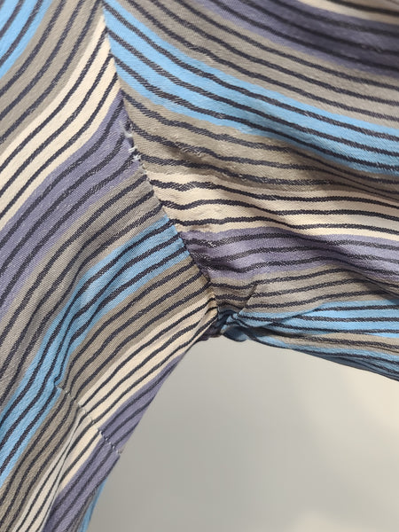 Blue Stripe Long Sleeve Dress <br> (B-38" W-30" H-38")