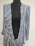 Blue Stripe Long Sleeve Dress <br> (B-38" W-30" H-38")