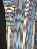 Blue Stripe Long Sleeve Dress <br> (B-38" W-30" H-38")