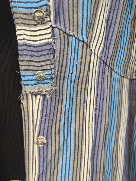 Blue Stripe Long Sleeve Dress <br> (B-38" W-30" H-38")